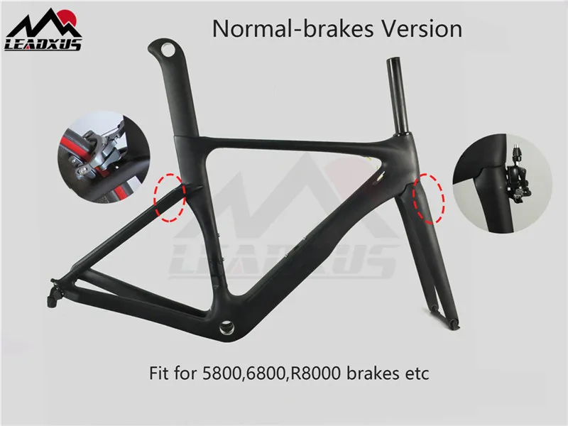 Clearance LEADXUS GAM180 Strong Aero Carbon Fiber Bicycle Frame Road Aero Bike Carbon Frame Many Colors Choice 3