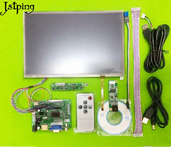 Jstping 10.1 inch HD 1280*800 tablet LCD screen Driver monitor Board HDMI VGA AV LVDS for Raspberry Pi 3 with touch Panel sensor