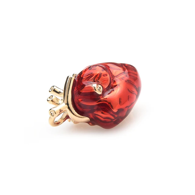 Wuli & baby-broches de corazón de esmalte rojo para mujer y hombre, broche de uniforme profesional para clínica hospitalaria, regalos para equipo Wuli & baby-broches de corazón de esmalte rojo para mujer y hombre, broche de uniforme profesional para clínica hospitalaria, regalos para equipo
