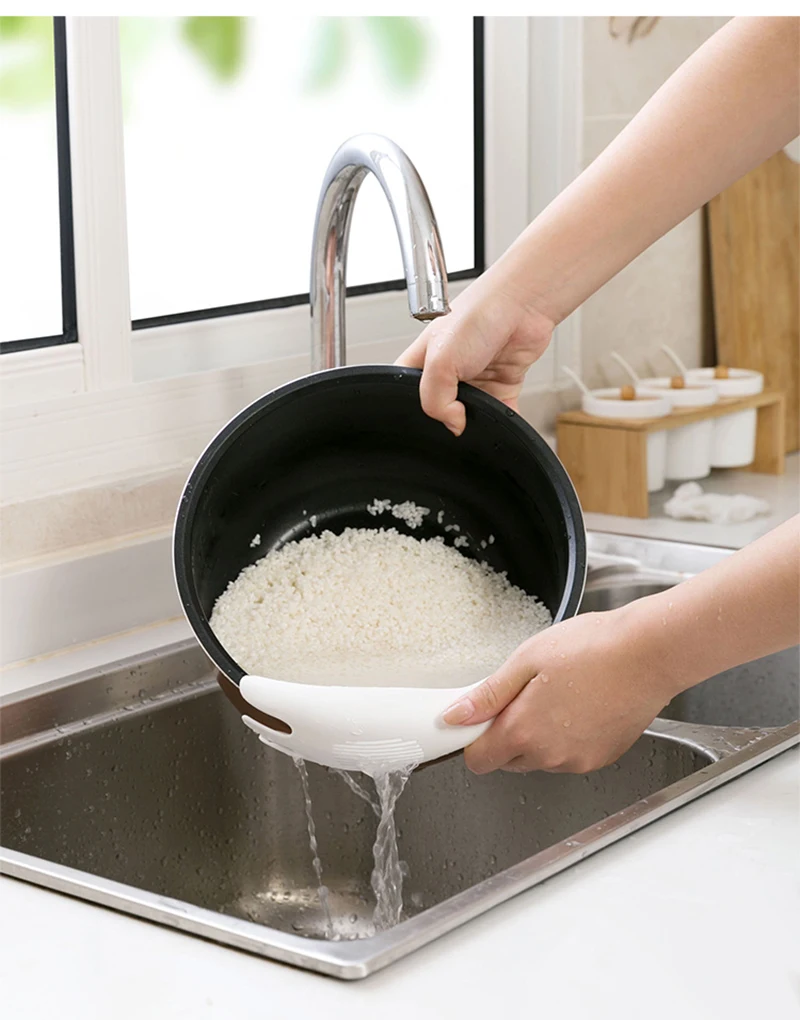 TUUTH PP Funnel Strainer Spoon Kitchen Rice Washing Colander Kitchen Accessories B4