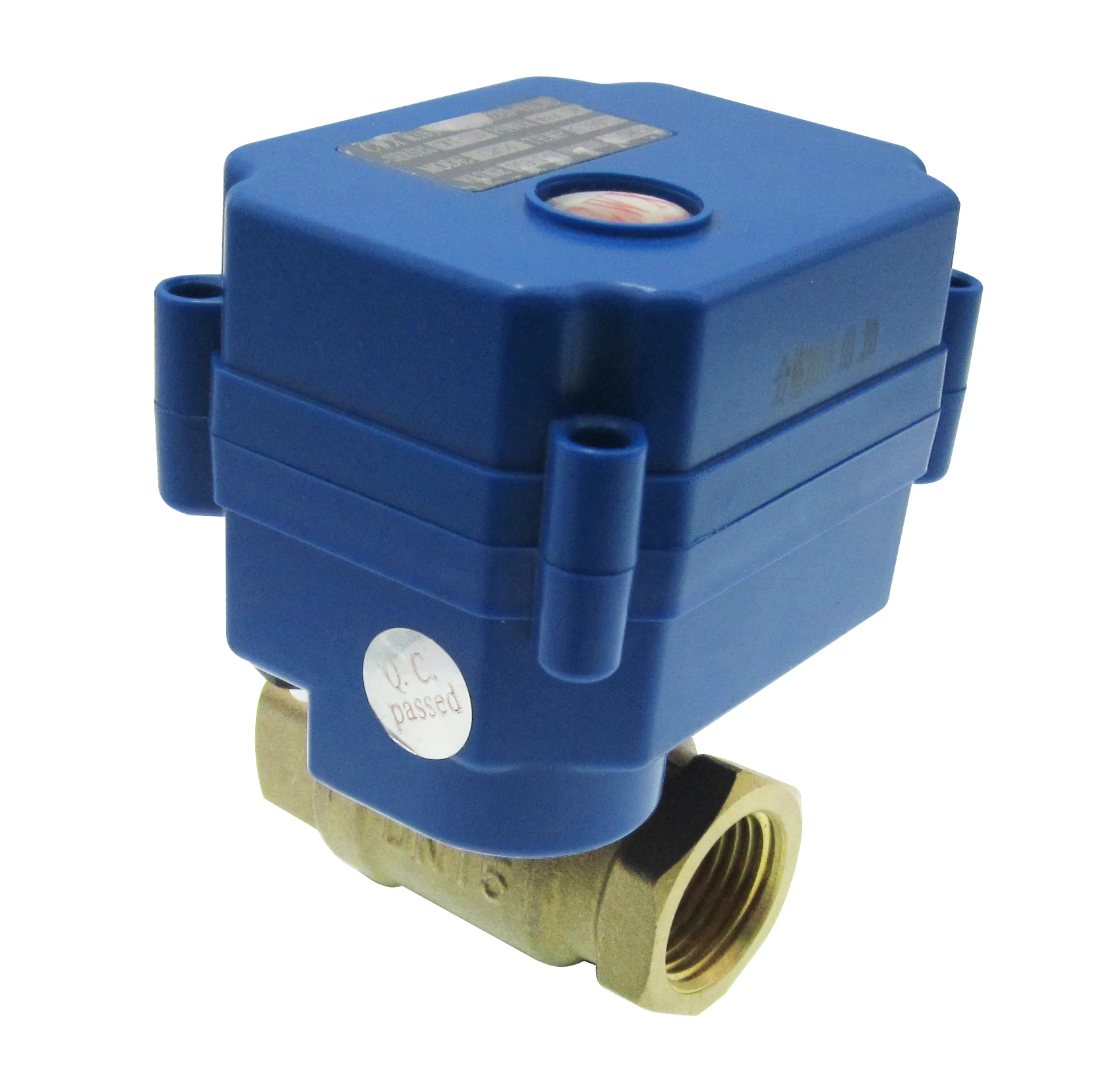 1/2" Motorized Ball Valve Brass Electric Ball Valve DC9-24V Normally Closed