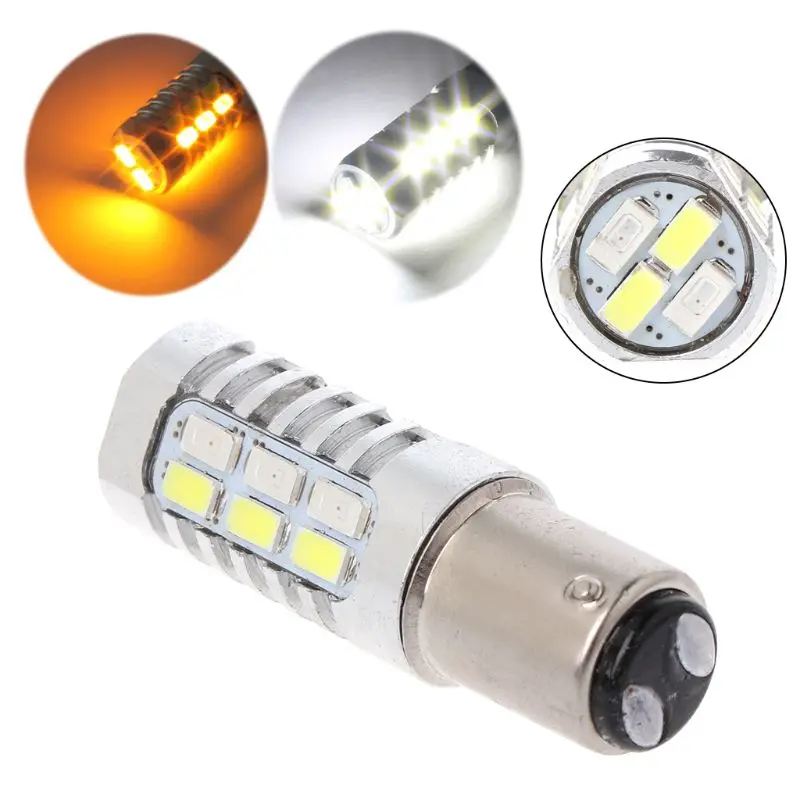 

Hot New 1 Pc Auto Vehicle Car Dual Color 1157 50W 5630 White Yellow LED Switchback Light Bulbs Lamp
