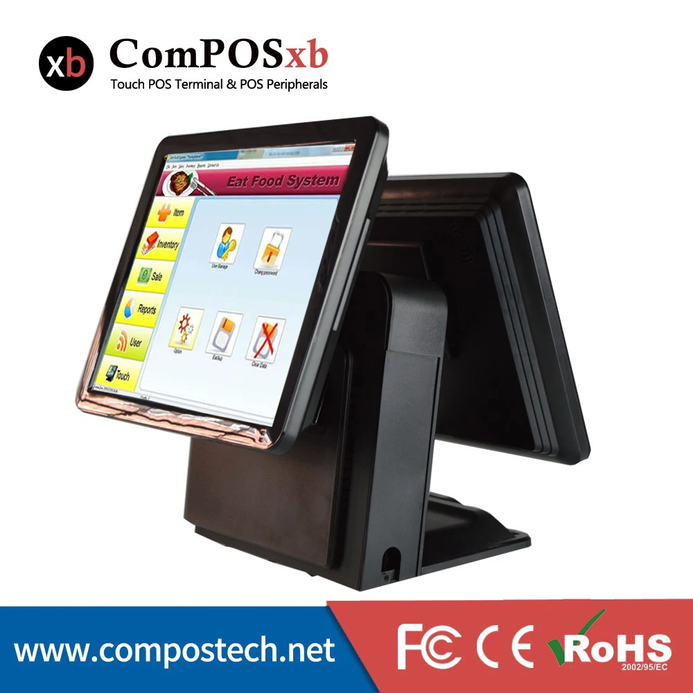 

Dual Screen High quality 15 inch POS all in one lcd touch screen