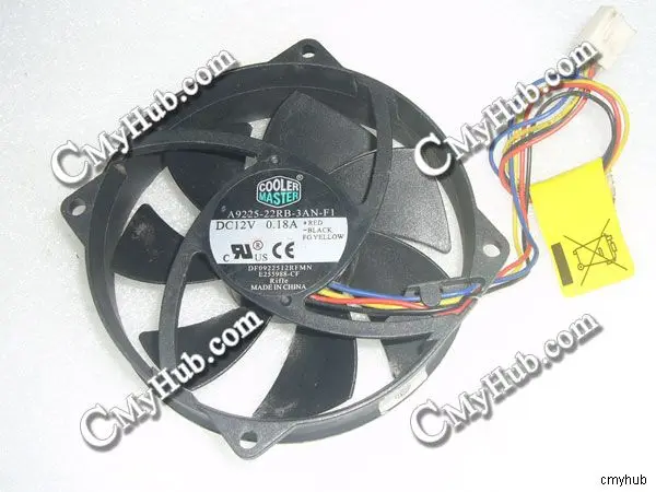 

For Cooler Master A9225-22RB-3AN-F1 DF0922512RFMN E255988-CF 95x95x25mm 4Wire CPU Cooling Fan