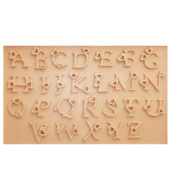 

M0737 Cake Decorating Loving Heart Letter Lace Shaped Fondant Silicone mould Cake Molding Sugar Art Tools