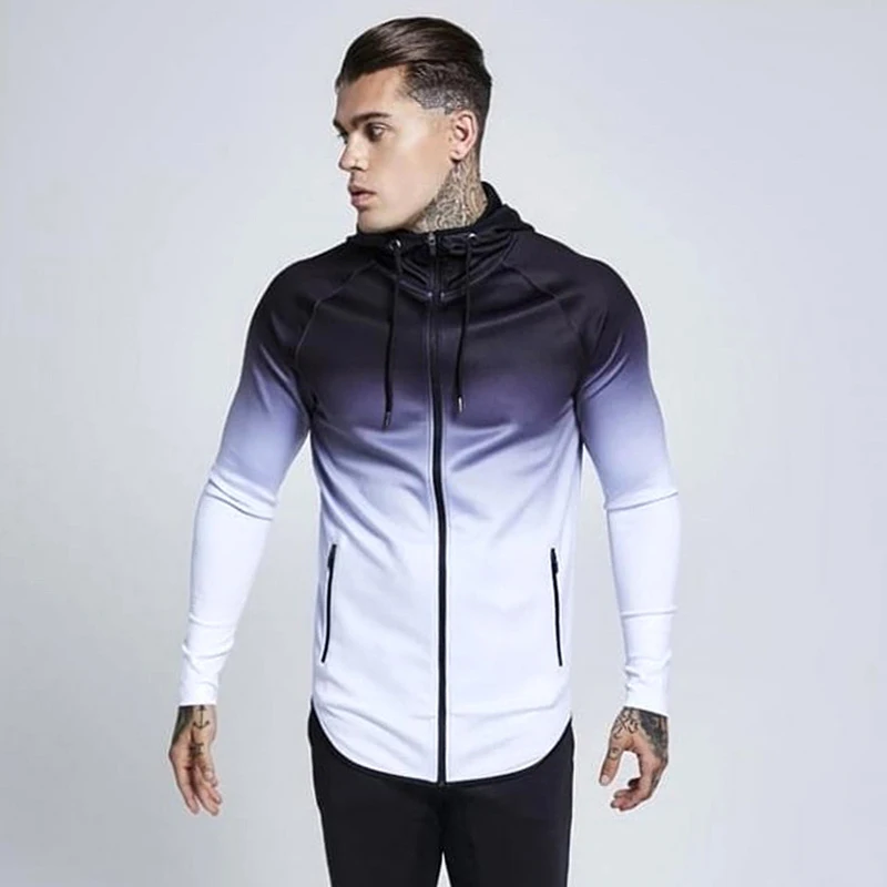 Куртка для бега, мужская спортивная куртка, спортивная одежда, куртки для бега, толстовки для бега на молнии с капюшоном, мужская спортивная куртка, топ с 3D принтом