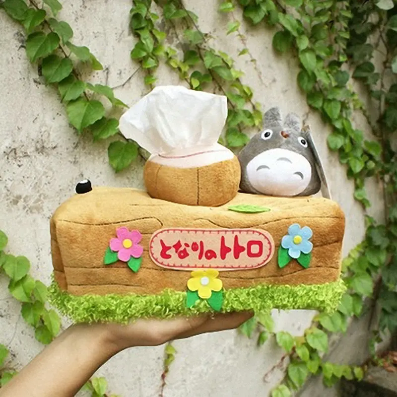 1 шт. Totoro плюшевая кукла игрушка тканевая коробка Япония Аниме шиншиллы извлечение товар для быта офисный стол декоративные подарки для девочки