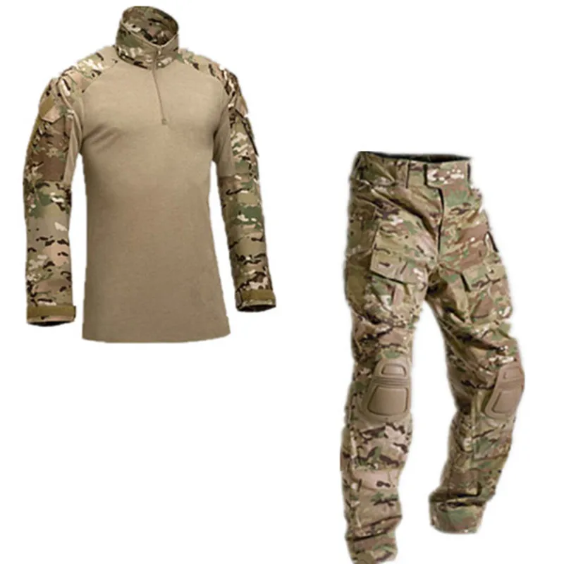  Tactical military uniform jacket army of the military combat uniform tactical pants with knee pads 