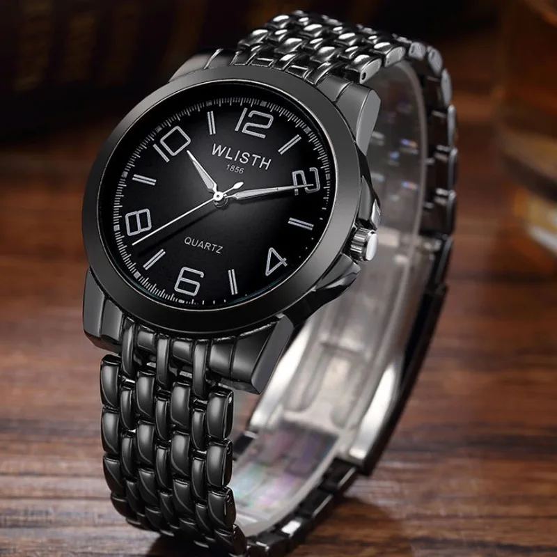 

2018Watch Men Fashion Sport Quartz Clock Mens Watches Top Brand Luxury Full Steel Waterproof Black Wrist Watch Relogio Masculino