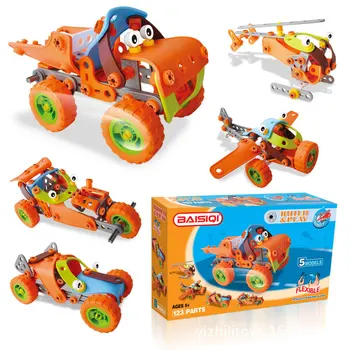 

Children's Intelligent Assembly Building Block Desktop Toy and Screw Nut Assembly Hand-eye Coordination Deformation Model Gift