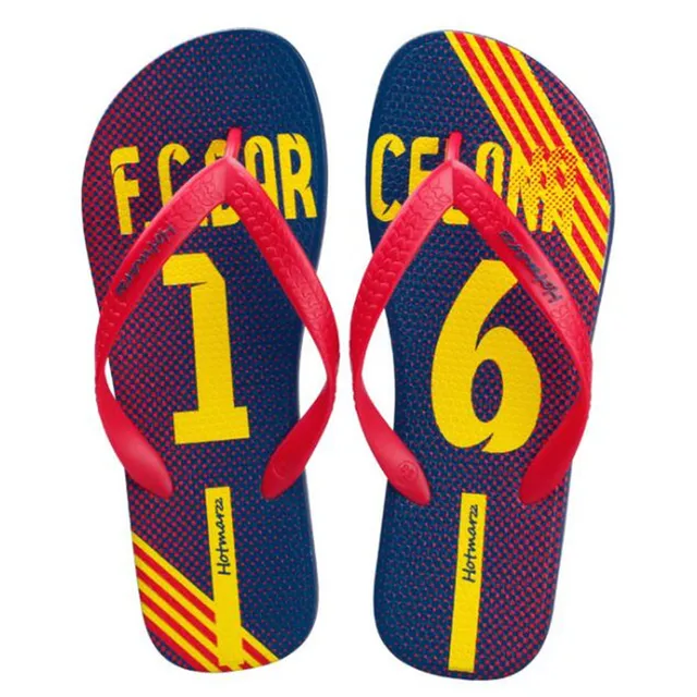 New Men Shoes Sandals Fashion Flip Flops USA England FC Barcelona Summer Slippers Beach Non slip ...