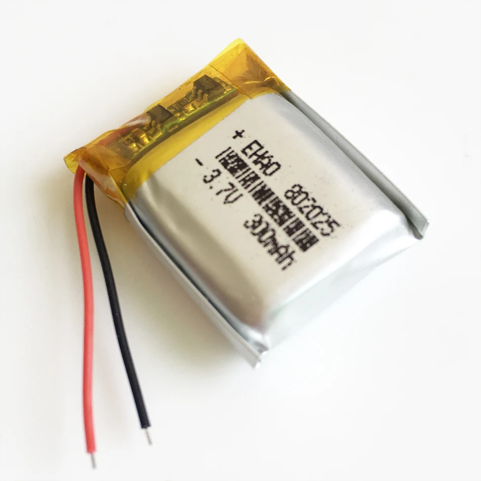 3,7 В 300 мАч 802025 литий-полимерный Li-Po Перезаряжаемые Батарея элементы питания для Mp3 bluetooth gps DVD Камера smart band наушники
