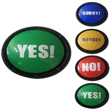 Забавный No Yes может быть жаль выдавливать звук пуговицы с надписями под заказ детская игрушка, подарок