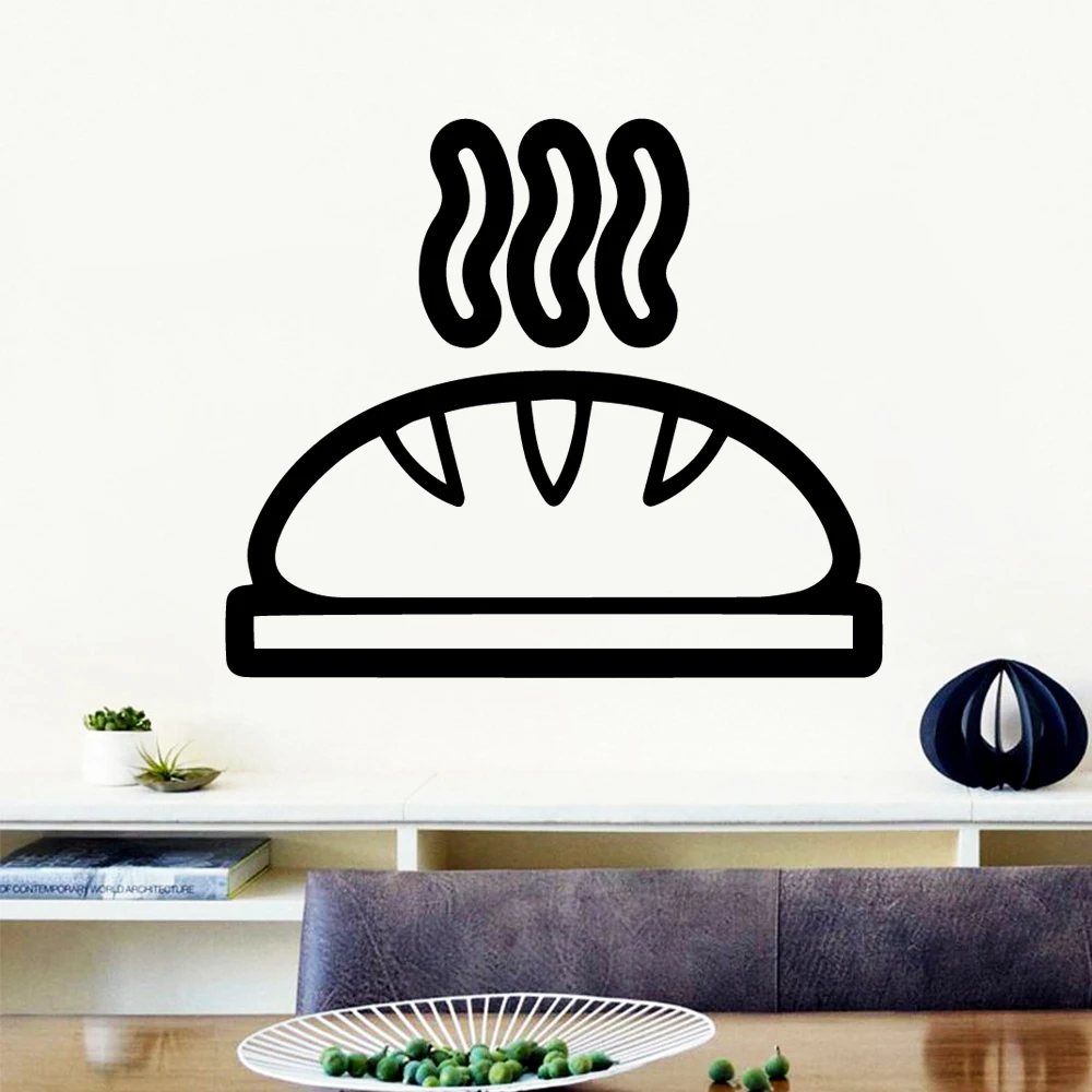 Free shipping  hamburger Self Adhesive Vinyl Wallpaper Waterproof Wall Decals Home Decoration Accessories