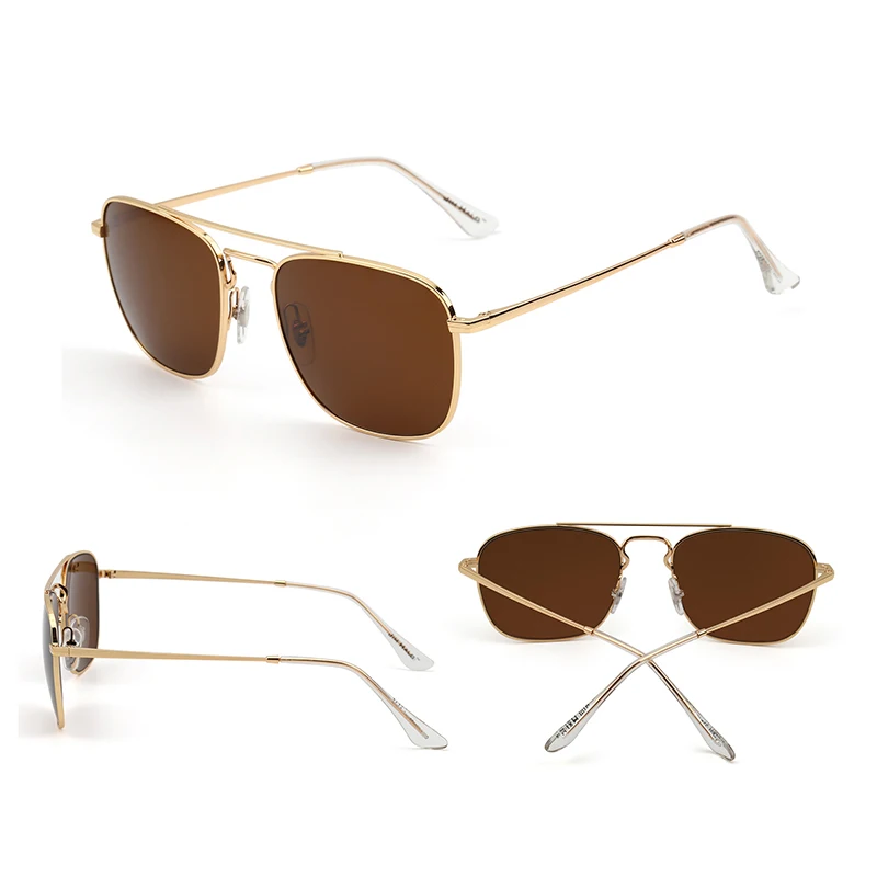 JM Ретро Квадратные Солнцезащитные очки es Премиум стеклянные линзы плоские металлические очки для мужчин и женщин
