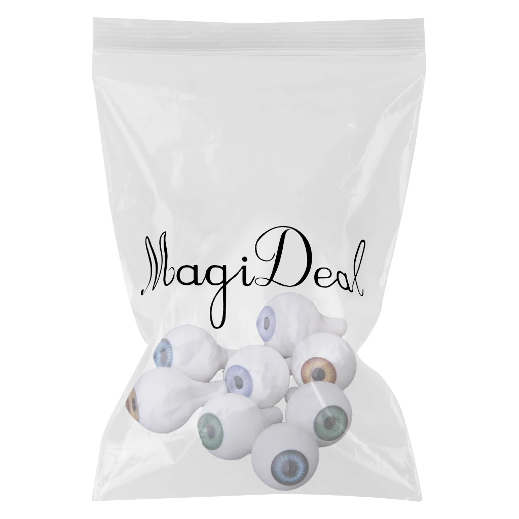 8 PCS 12mm Round Acrylic Doll Bear Animal Craft Plastic Eyes Eyeball Apparel Sewing DIY Craft Supplies
