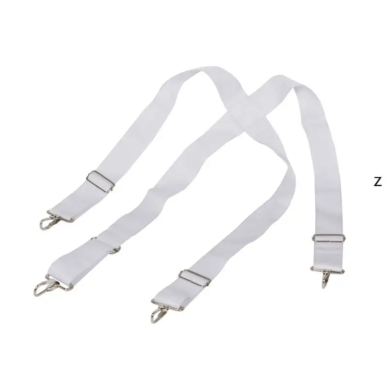 1 PC Bass Drum Strap Parade X Type Sling Belt Adjustable Nylon White