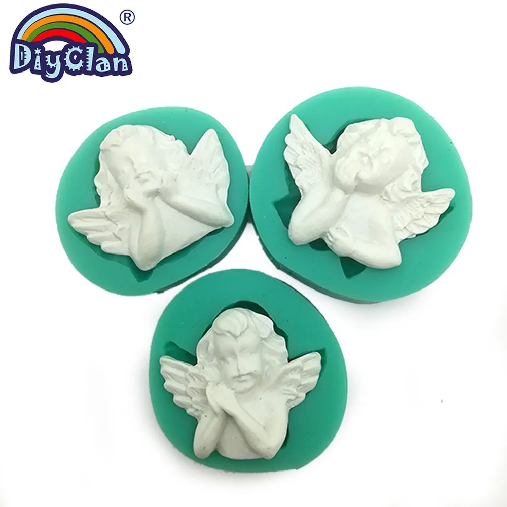 

DIY Angel Silicone Mold For Fondant Cake Decorating Cupid Chocolate Cupcake Silicone Form For Polymer Clay Tools