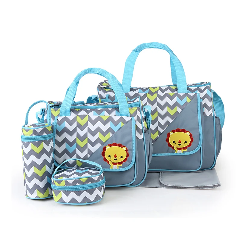 CROAL CHERIE 5pcs Baby Diaper Bags For Mom Changing Nappy Bag Mommy Baby Care Carriage Stroller Bag Organizer 304314cm (5)
