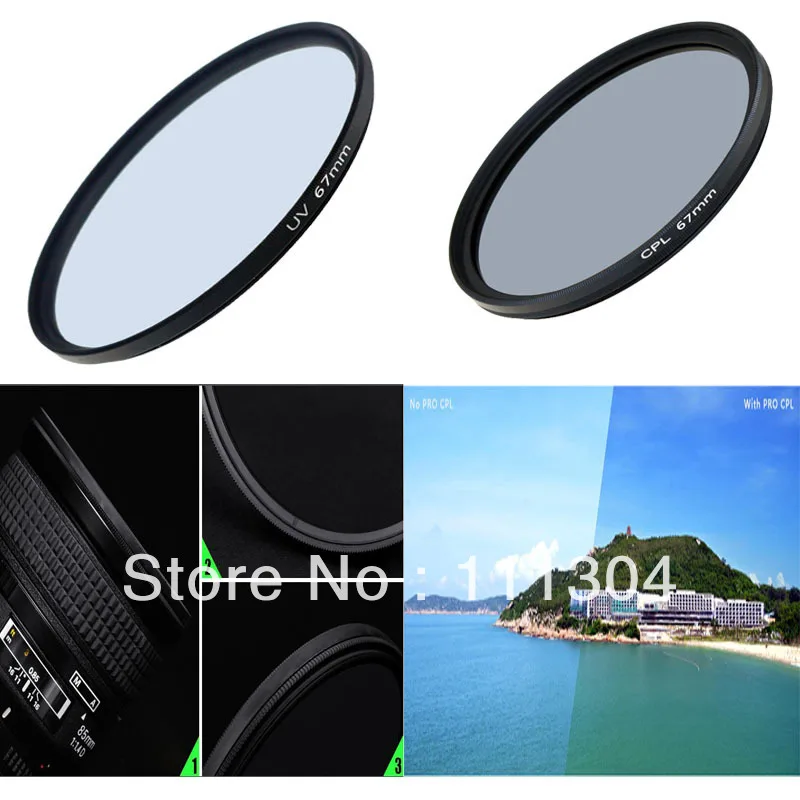free shipping 72mm UV Lens Filter+72mm Circular Polarizing CPL Filter