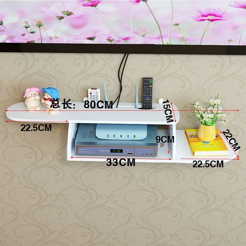 Экранирующая настенная подвесная коллекция Беспроводная гостиная полка для маршрутизатора стойка ТВ комплект-топ стеки коробка для хранения гнездо крышка шкафа - Цвет: MODEL P
