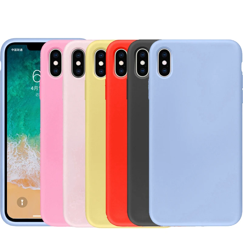 

Case for Apple iphone X 10 7 8 XS MAX XR 6 6S Plus Luxury Thicken TPU Soft Silicone Matte Protector Phone Cover