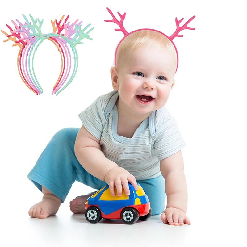 

Candygirl Colorful Plastic Antlers Puppy Style Hairbands Cute Head Band for Kids Princess Party Festival Headwear Accessories