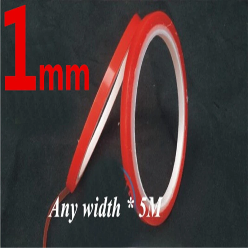 1MM *5M Strong Acrylic Adhesive Clear Double Sided Tape, No Trace, for