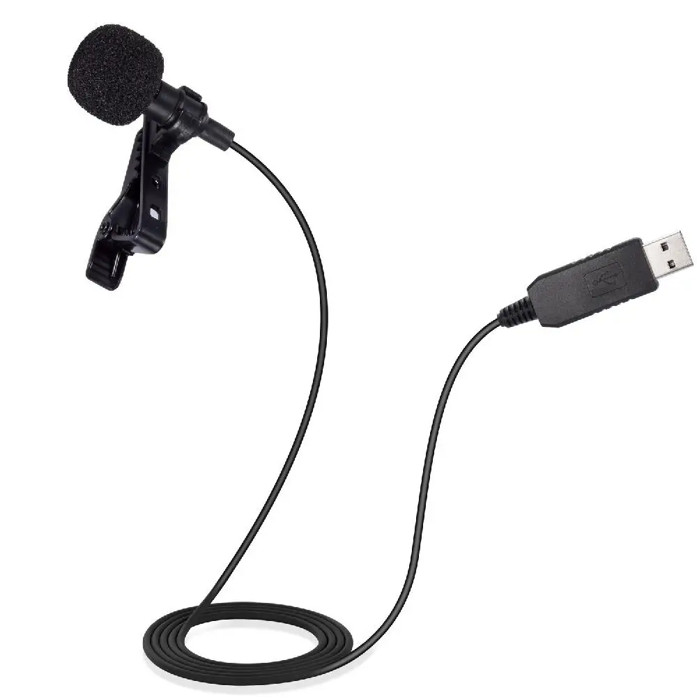 EastVita USB микрофон петличка клип на всенаправленный конденсаторный мини для