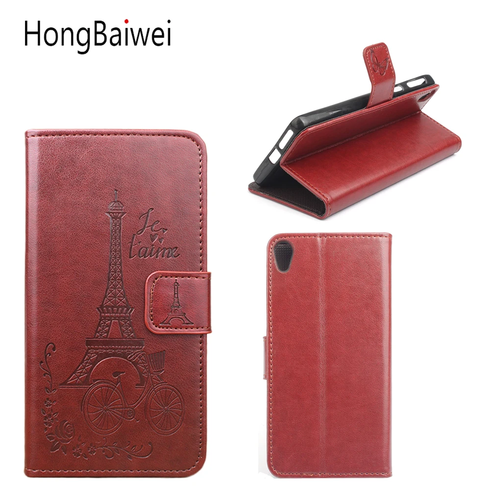 

HongBaiwei for Sony Xperia E5 Cover Wallet Stand Style Fashion Embossed Flip Leather Cover Case for Sony Xperia E5 F3311 F3313
