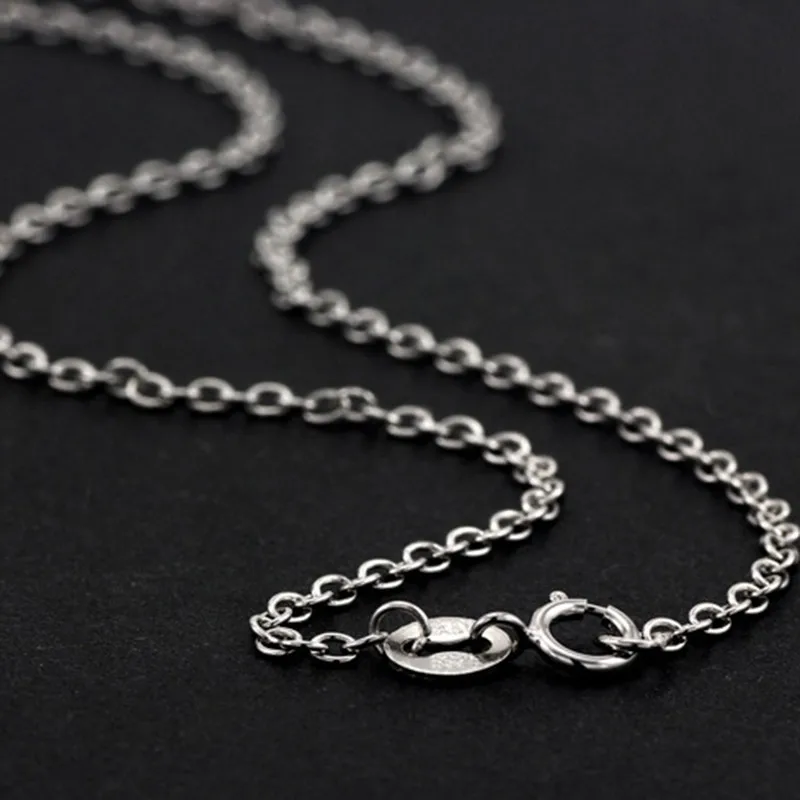 

GAGAFEEL 100% Real 925 Sterling Silver Necklace Women Men Jewelry O Shape Chains Necklaces For DIY Charm Pendants Dropshipping