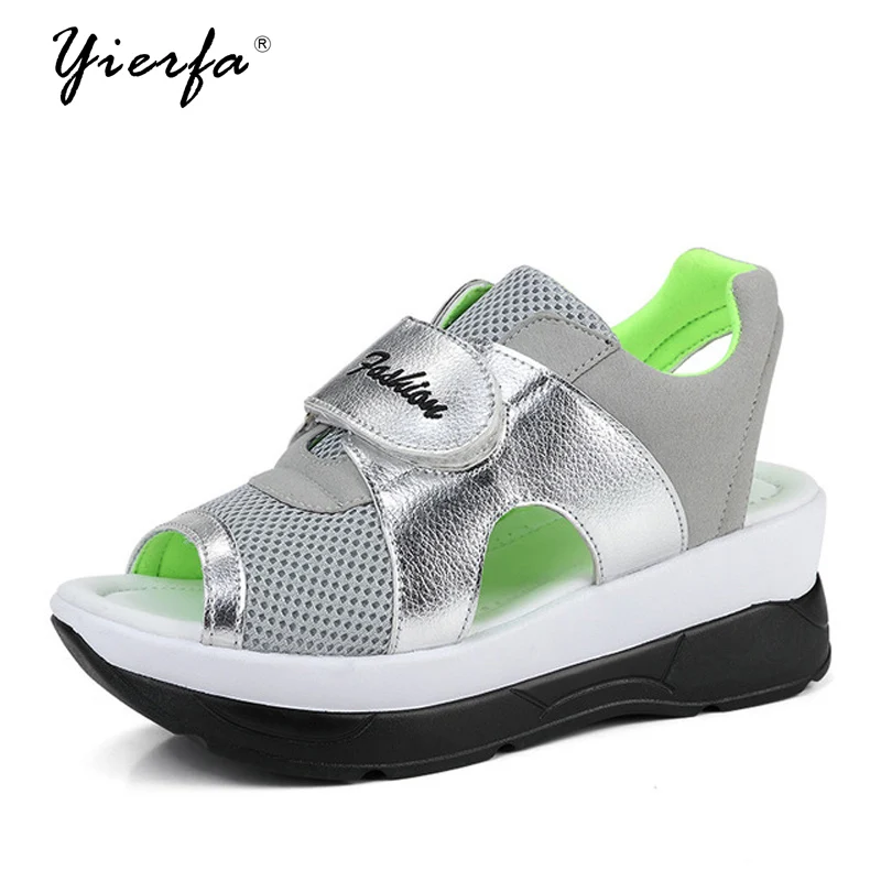 Women summer thick slope with shaking shoes fashion female sandals