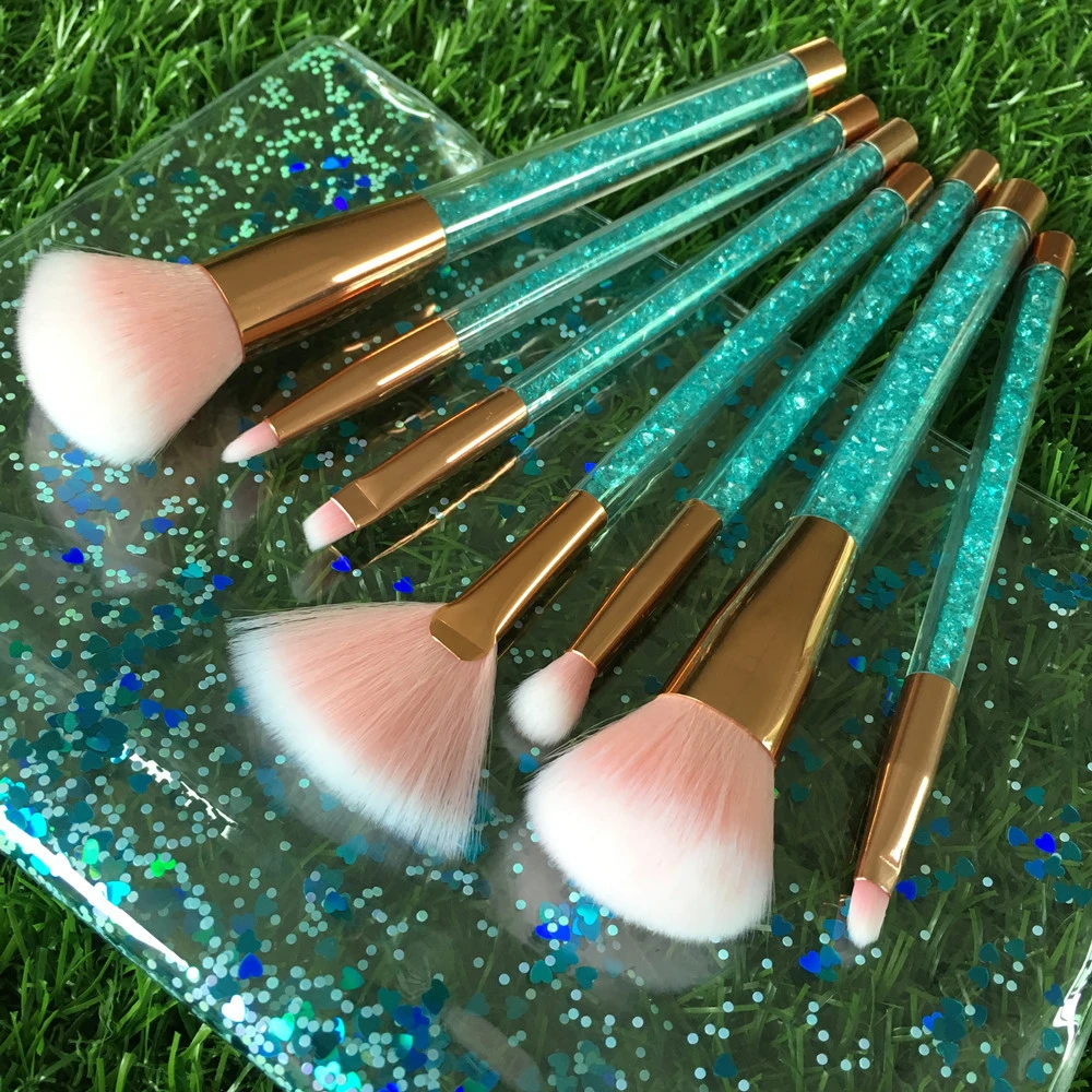 liquid glitter makeup brushes