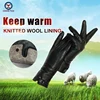 New Women's Gloves Genuine Leather Winter Warm Fluff Woman Soft Female Rabbit Fur Lining Riveted Clasp High-quality Mittens ► Photo 2/6