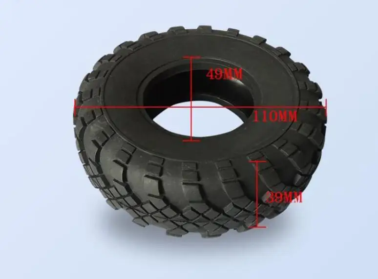 4 Pcs Rubber Tires For Army Truck 1/14 Trailer Model MAZ537 Diameter