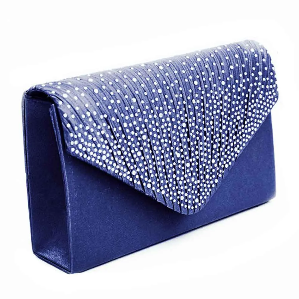 Женский Большой вечерний сатиновый клатч, вечерние сумки-конверты, высокое качество, модный дизайн, женские сумки Nouveau# YL1 - Цвет: Синий