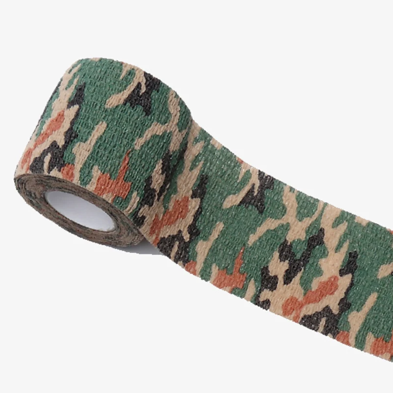 Outdoor Camouflage Bandage Infusion Bandage Wrapping Medical Tape Self-sticking Elastoplast 2.5-15CM Width 4.5M Length Non-woven