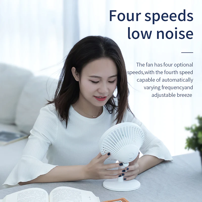 Baseus Rechargeable USB Fan Desktop Desk Electric Mini Fan For Office Gadgets Portable Summer Cooler Cooling 1 Baseus Rechargeable USB Fan Desktop Desk Electric Mini Fan For Office Gadgets Portable Summer Cooler Cooling 2