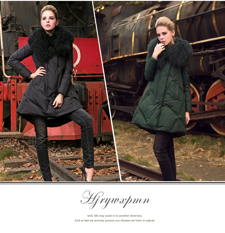 Women Winter Long Jacket Loose Plus Size 4XL Padded Parka Korean A Style Winter Coats Women Fur Collar Thick Cotton Jackets AS017 (6)