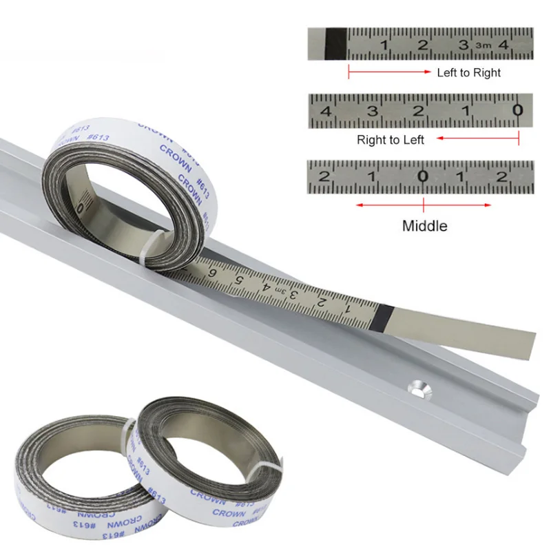 

Stainless Steel Miter Track Tape Measure Self Adhesive Metric Scale Ruler LB88
