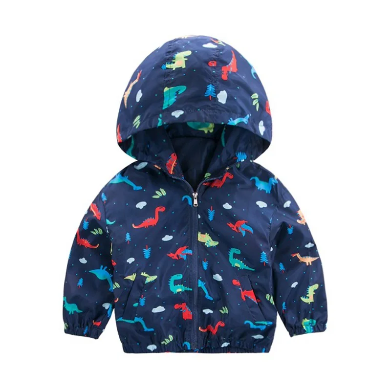 CROAL CHERIE куртка для мальчиков Демисезонный, детская верхняя одежда, верхняя одежда с рисунками, куртка динозавр& пальто для детей мальчиков и девочек Костюмы детская одежда - Цвет: navy
