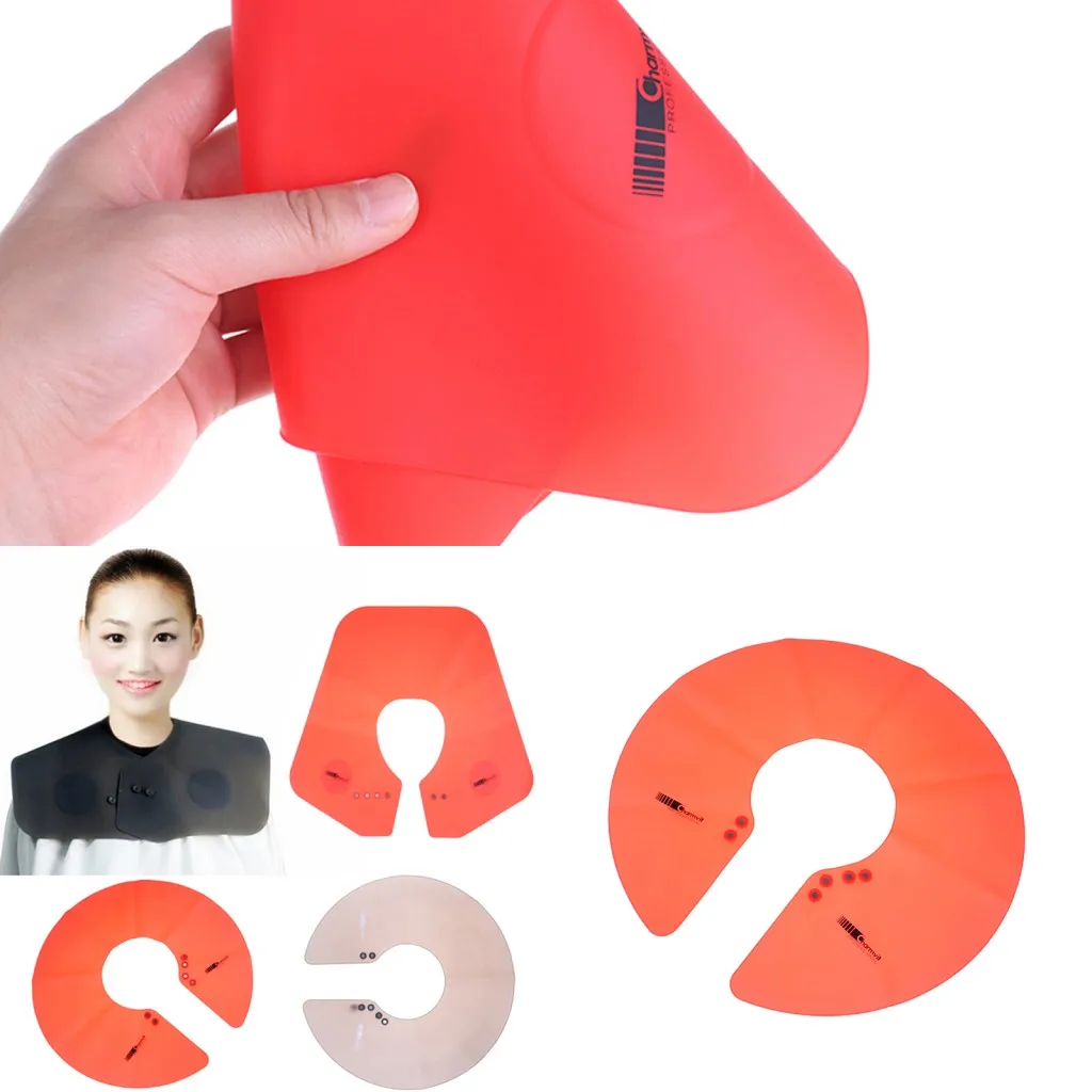 

2019 New Silicone Barber Cape Hair Cutting Cloth Haircut Neck Cape Wrap Collar Shield Waterproof Hair Coloring Cutting Accessory