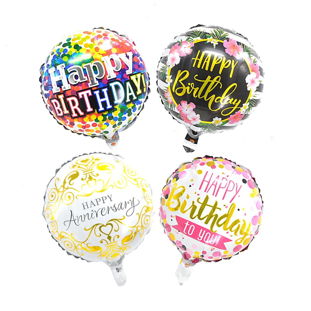 5pcs Happy Birthday Anniversary Balloon 18/" Foil Balloons Gender Reveal Ballons