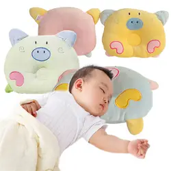 Для новорожденных позиционирование подушки детские свинья узор бархат детская подушка плоская голова спальный позиционер Поддержка п