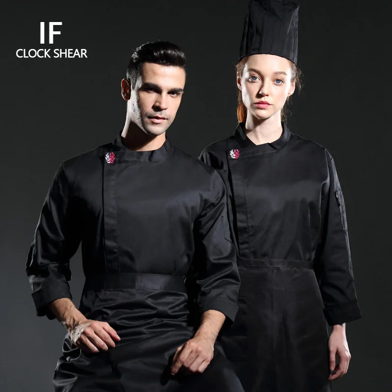 

Wholesale Unisex Kitchen Chef Restaurant Uniform Shirt Service Bakery Breathable Double Breasted Chef Dress Chef Jackets apron