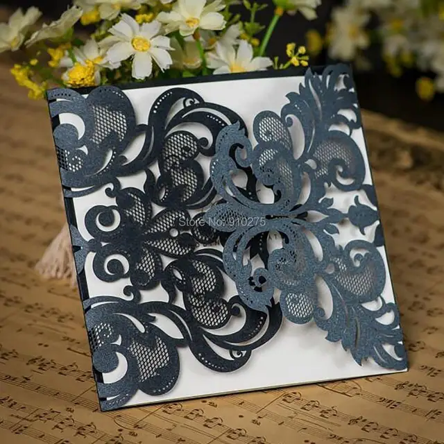 Aliexpress.com : Buy 50 Pack Black Luxury DIY Laser Cut