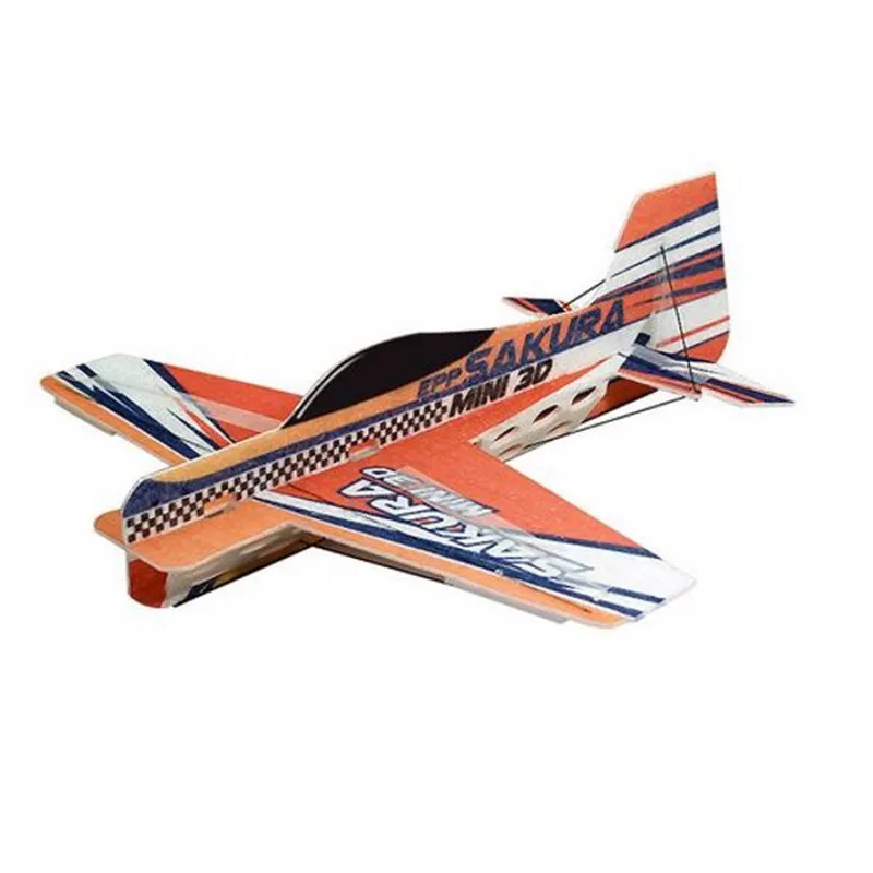 

Hot Sale SAKURA 417mm Wingspan 3D Aerobatic EPP Micro RC Airplane Orange KIT