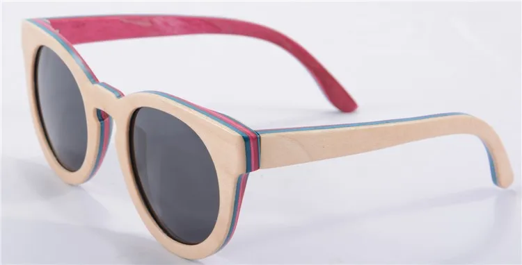 Зеркальное покрытие скейтборд деревянный солнцезащитные очки поляризованные из натурального дерева солнцезащитные очки для женщин и мужчин ручной работы брендовые дизайнерские тени z68005