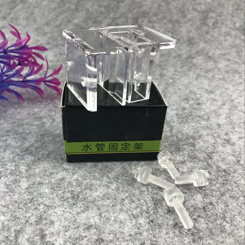 

4 pcs of acrylic water pipe fixing clamps aquarium accessories external filter pipe fittings for fish tank