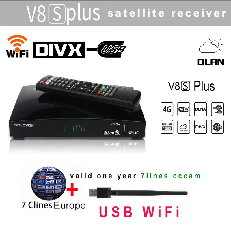 

V8S Plus Satellite Receiver DVB-S2 Support H.265 cccam M3U Stalker 2USB Youprn WebTV DVB-S2 Digital Receiver pk v6s